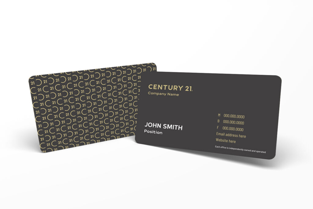 Black Pattern Century 21 Business Card
