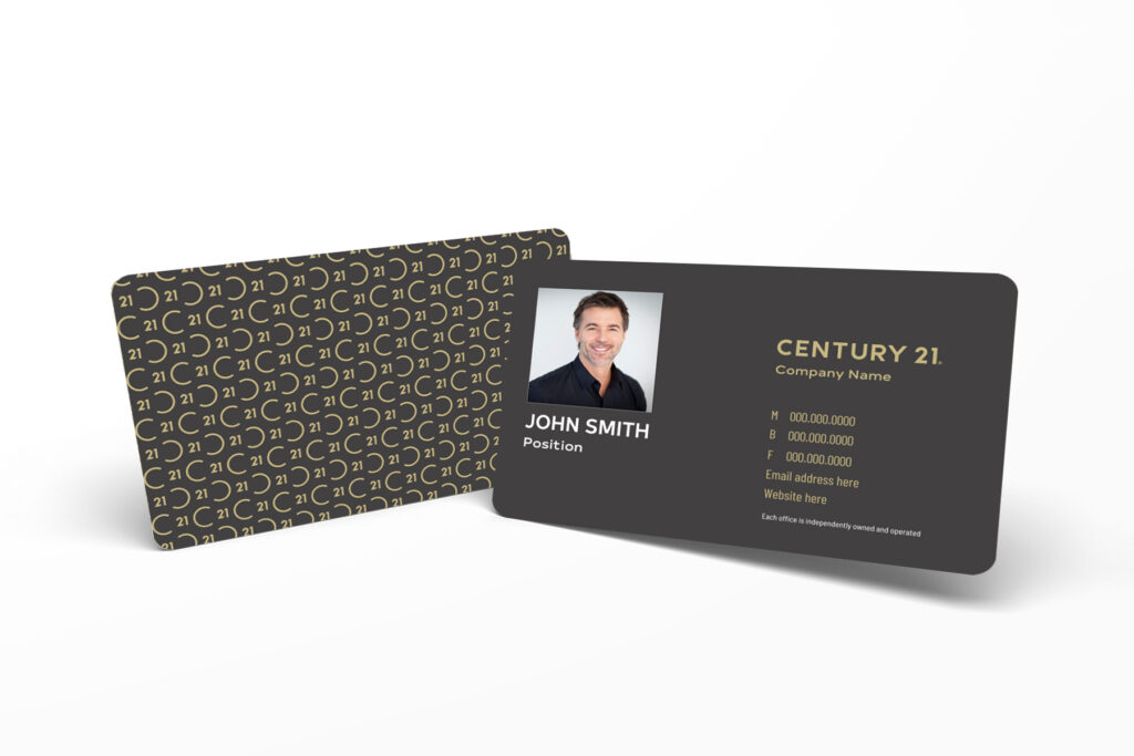 Black Pattern w/ Photo Century 21 Business Card