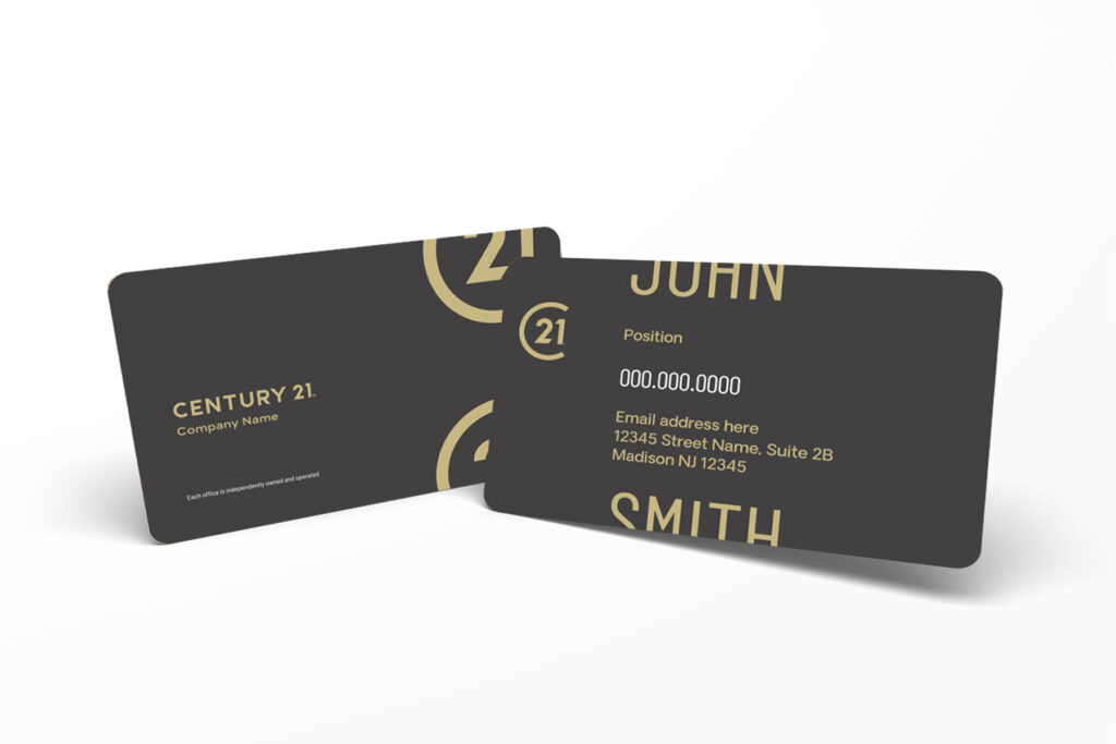 Black Split Century 21 Business Card