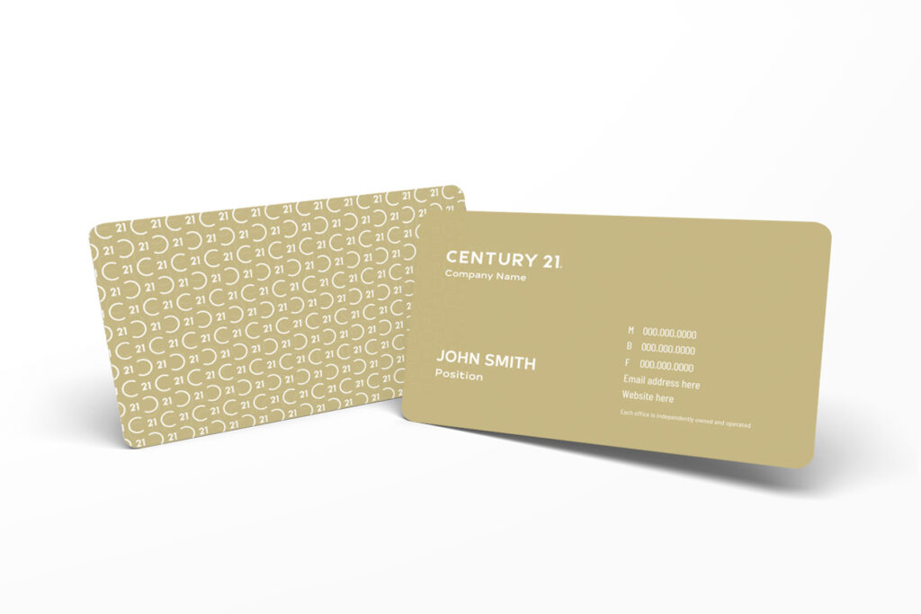 Gold Pattern Century 21 Business Card