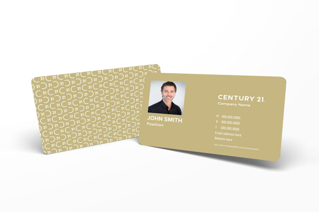 Gold Pattern w/ Photo Century 21 Business Card