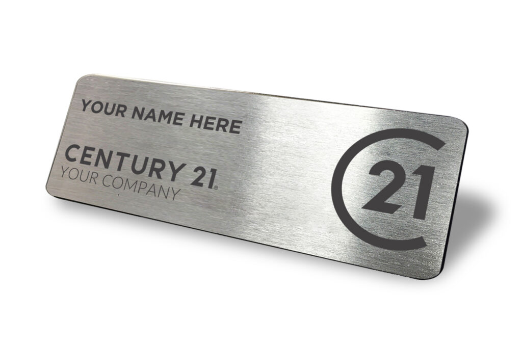 No Frame Name Tag -  Century 21 1x3 Name Tag